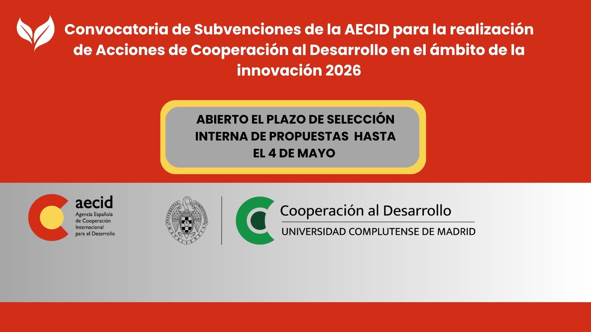   Solitudes para preselección interna hasta el 4 de mayo 